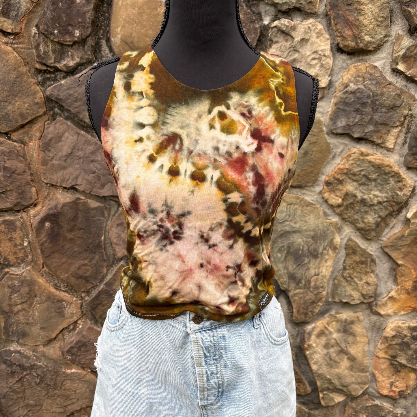 Women's Fitted Rayon Cropped Tank | Hand-Dyed River Apparel