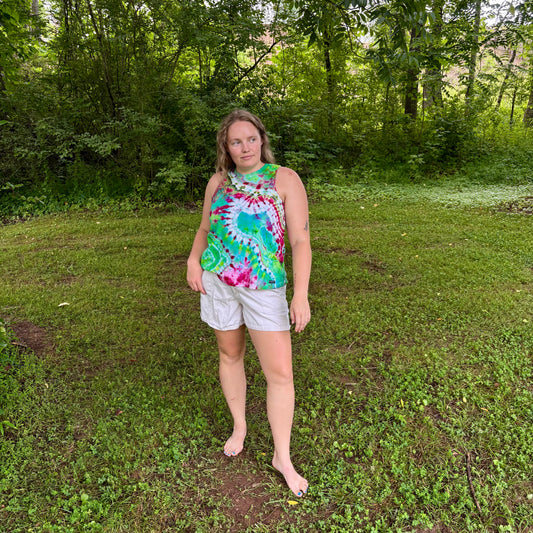 Women's Relaxed Full Length Cotton Tank Top | Hand-Dyed