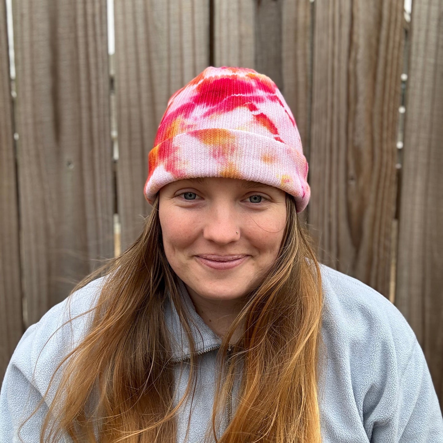 Warm Energy Ribbed Tie Dye Beanie