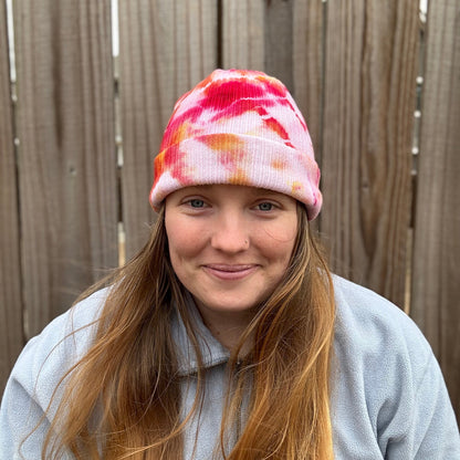 Warm Energy Ribbed Tie Dye Beanie