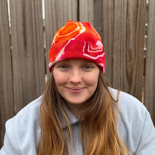 Warm Energy Ribbed Tie Dye Beanie