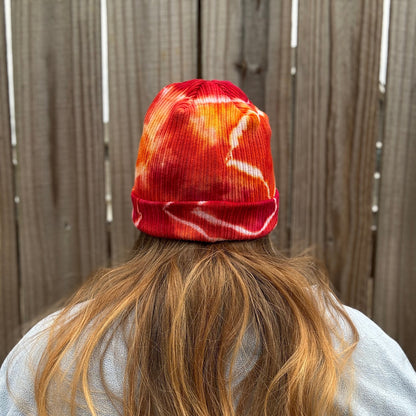 Warm Energy Ribbed Tie Dye Beanie