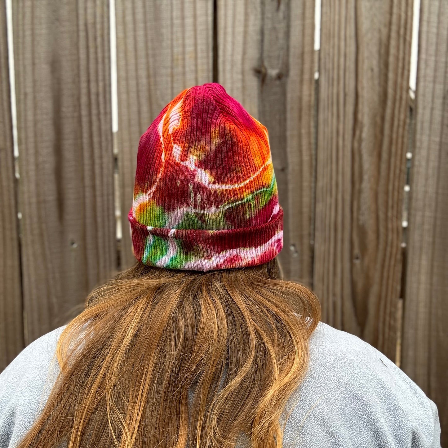 Warm Energy Ribbed Tie Dye Beanie