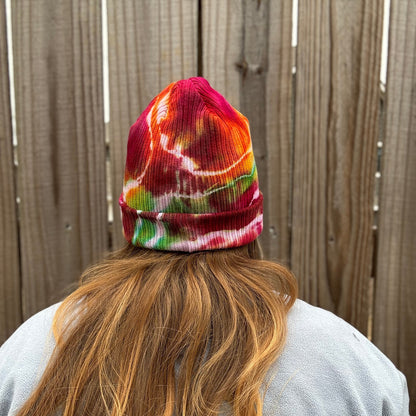 Warm Energy Ribbed Tie Dye Beanie
