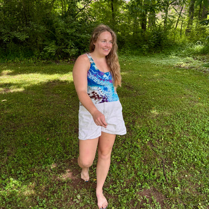 Women's Relaxed Hemp Cropped Tank | Hand-Dyed Organic Cotton