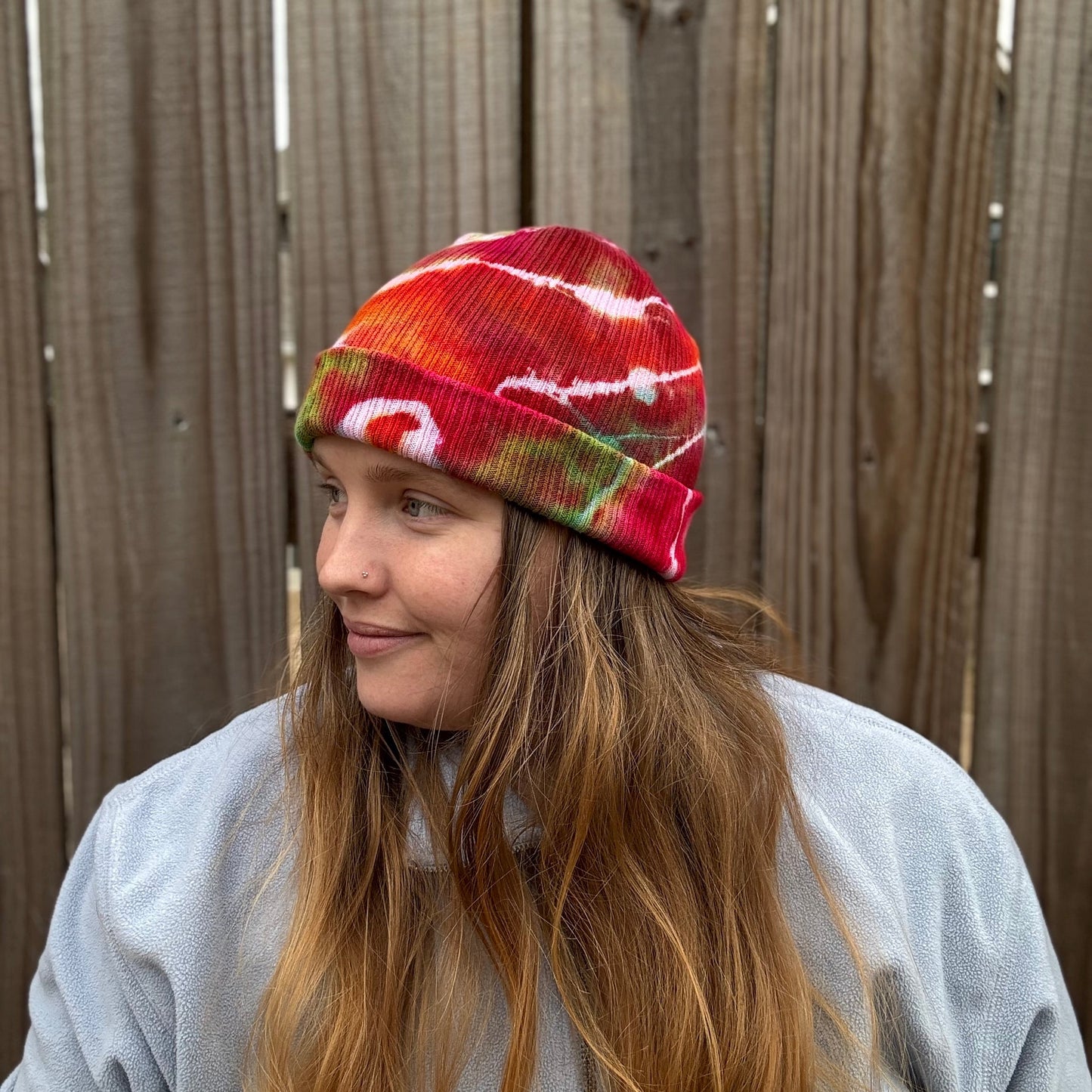 Warm Energy Ribbed Tie Dye Beanie