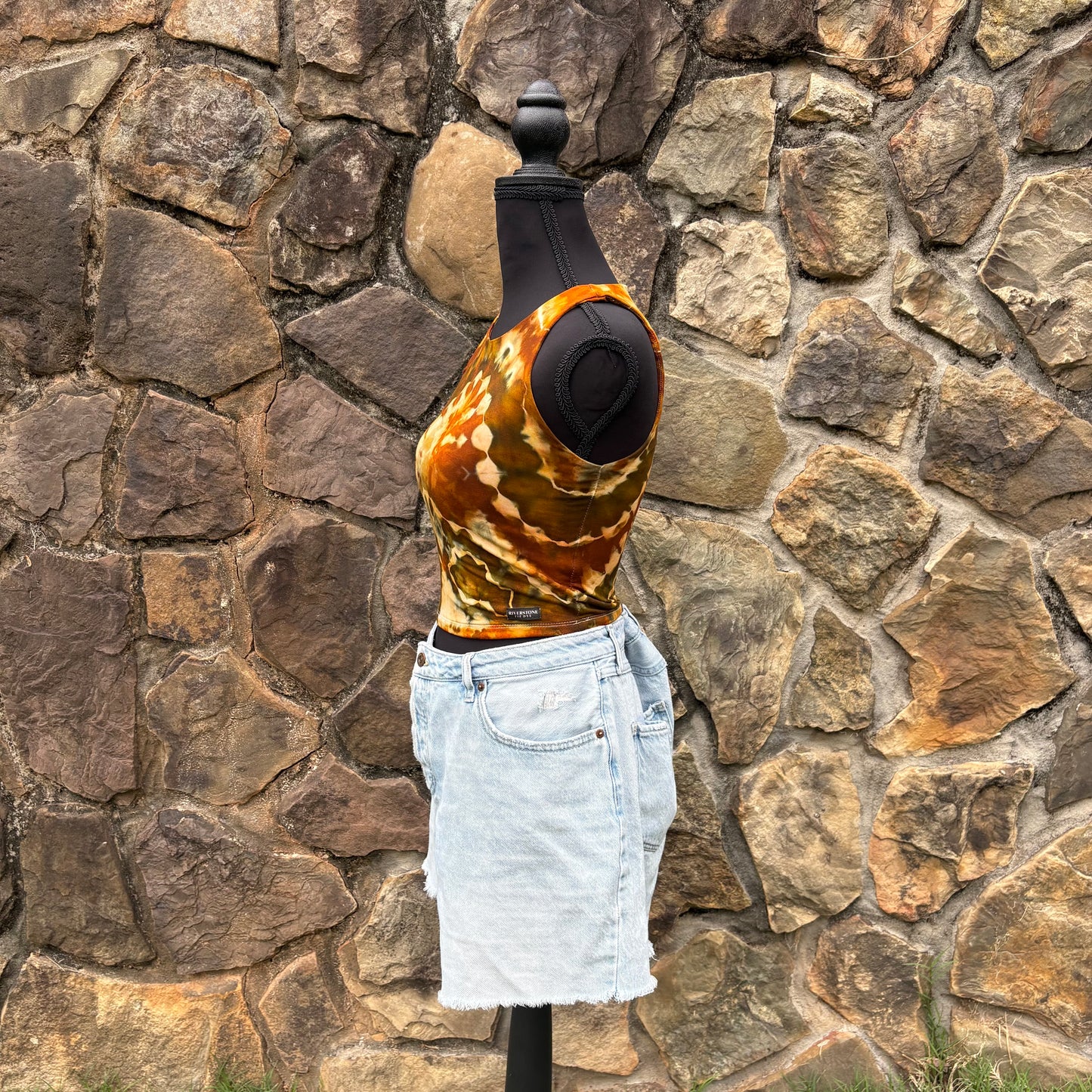 Women's Fitted Rayon Cropped Tank | Hand-Dyed River Apparel