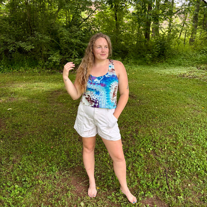 Women's Relaxed Hemp Cropped Tank | Hand-Dyed Organic Cotton