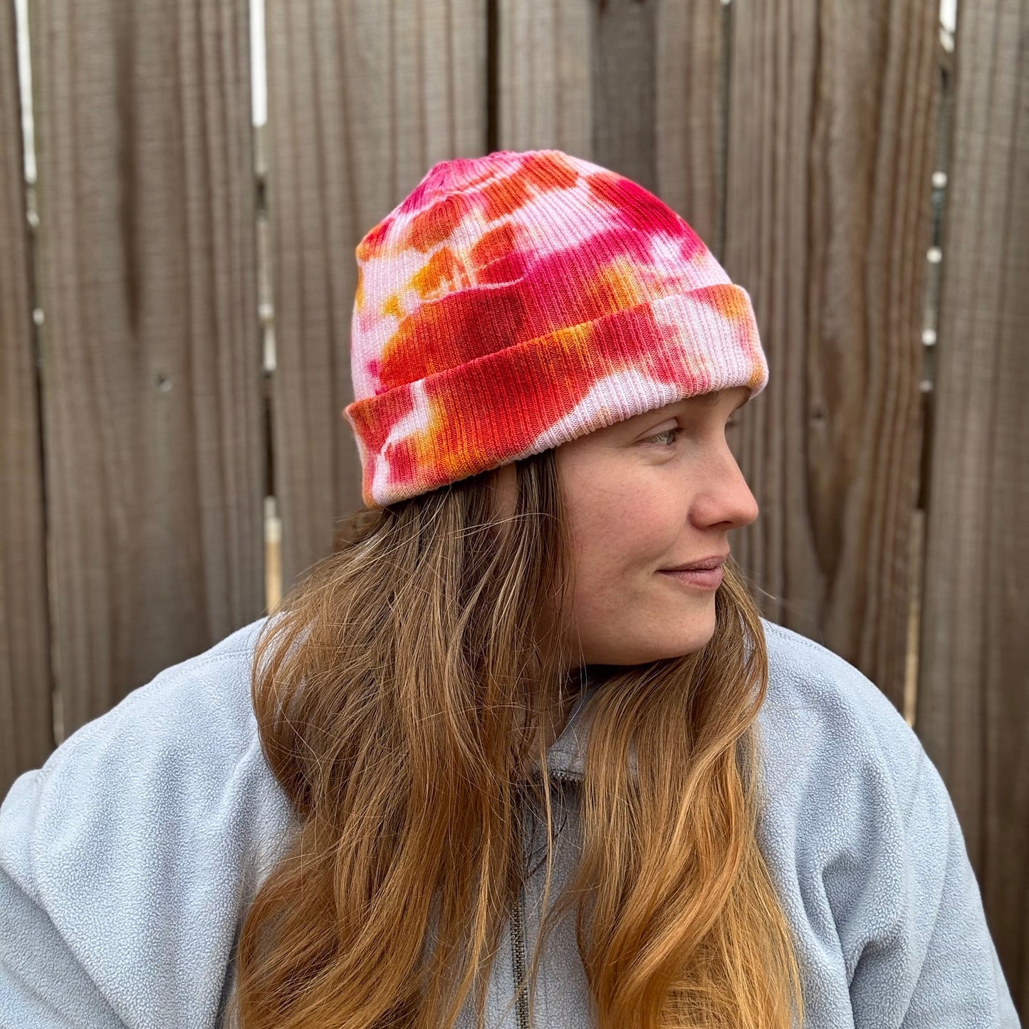 Warm Energy Ribbed Tie Dye Beanie