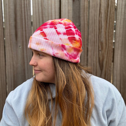 Warm Energy Ribbed Tie Dye Beanie