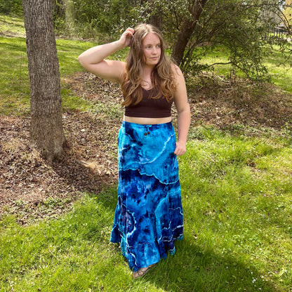 Take-Out Skirt | Tie Dye Skirt for Women - Flowy Summer Skirt with Pockets