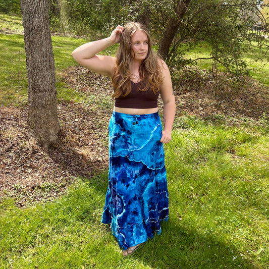 Take-Out Skirt | Tie Dye Skirt for Women - Flowy Summer Skirt with Pockets