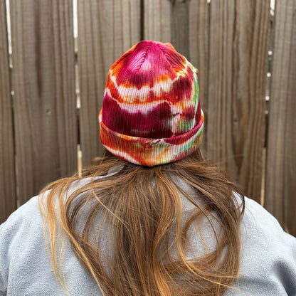 Rare Color Stories Ribbed Tie Dye Beanie