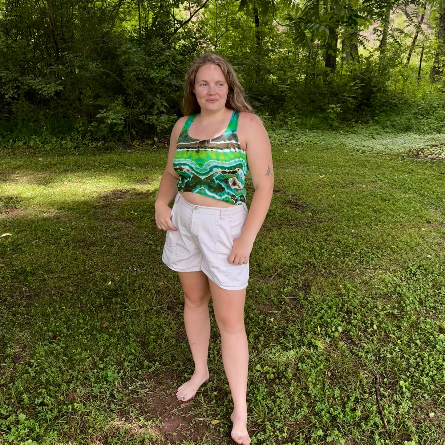 Women's Relaxed Hemp Cropped Tank | Hand-Dyed Organic Cotton