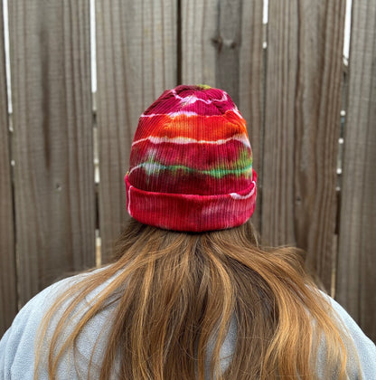 Warm Energy Ribbed Tie Dye Beanie