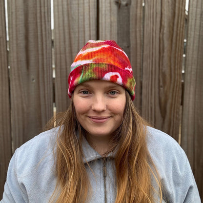 Warm Energy Ribbed Tie Dye Beanie