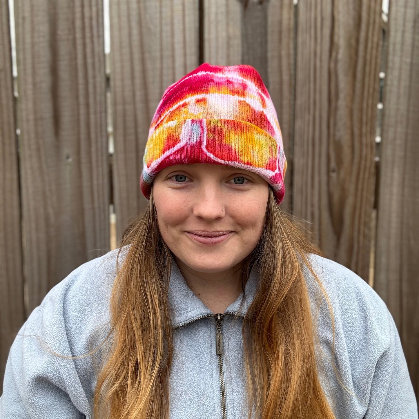 Warm Energy Ribbed Tie Dye Beanie