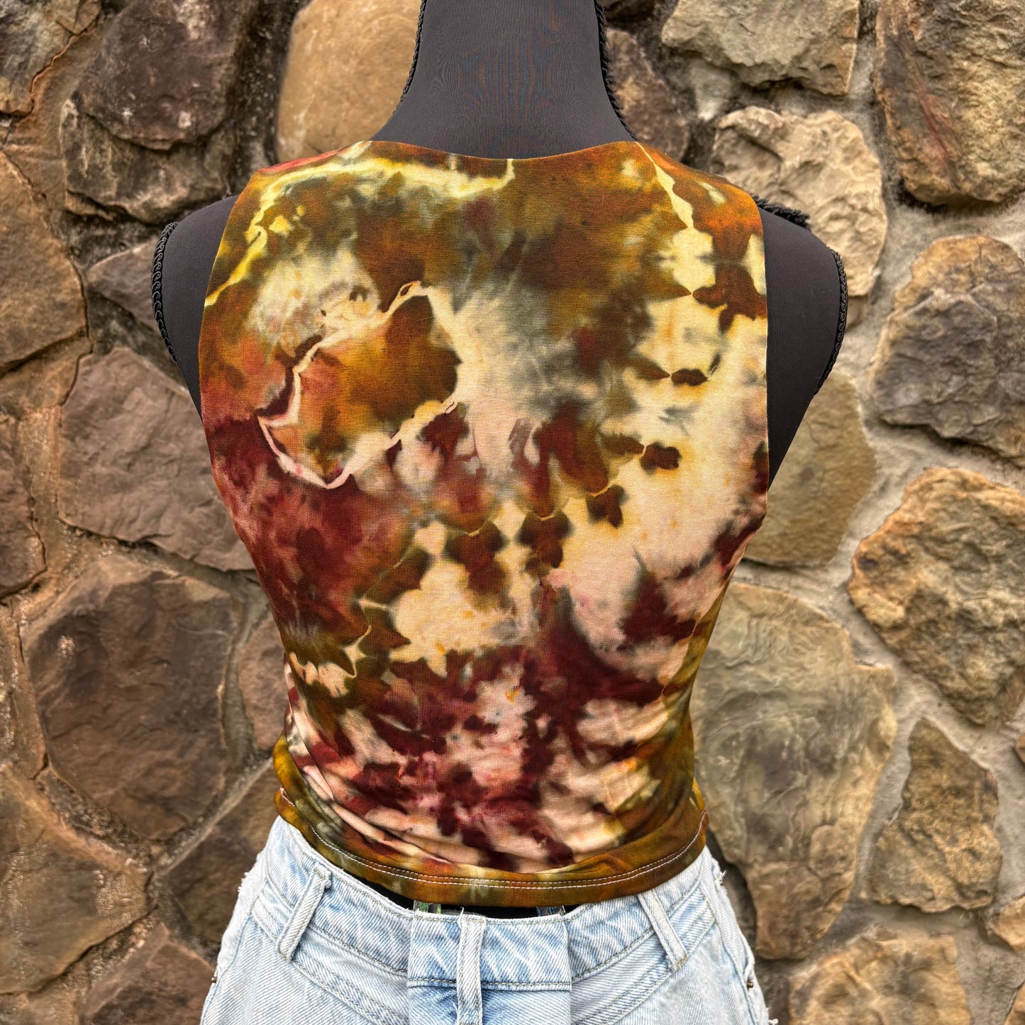 Women's Fitted Rayon Cropped Tank | Hand-Dyed River Apparel
