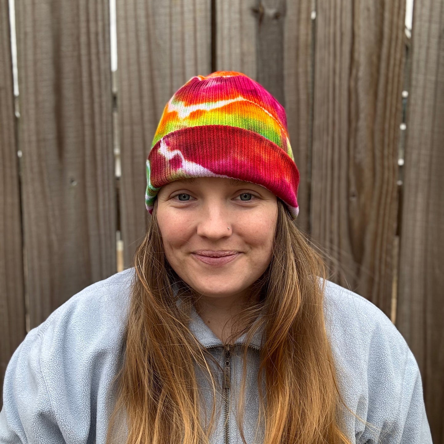 Warm Energy Ribbed Tie Dye Beanie