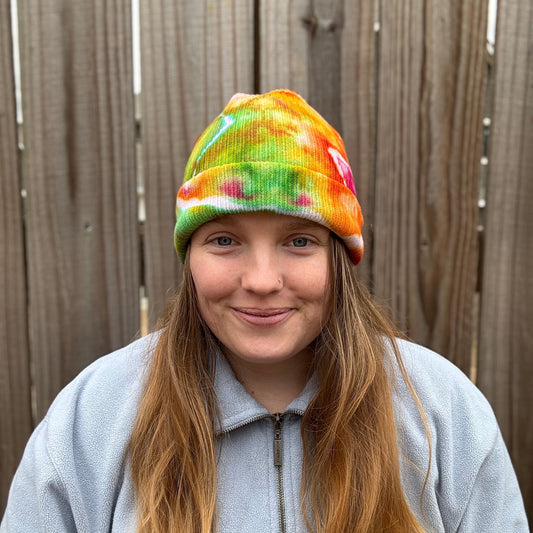 Rare Color Stories Ribbed Tie Dye Beanie