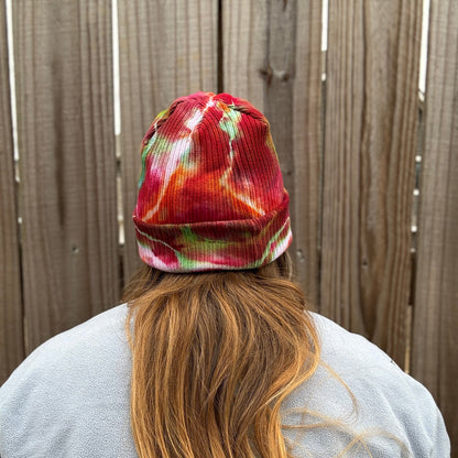 Warm Energy Ribbed Tie Dye Beanie