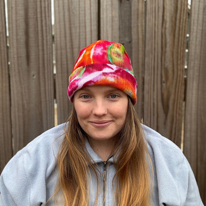 Warm Energy Ribbed Tie Dye Beanie