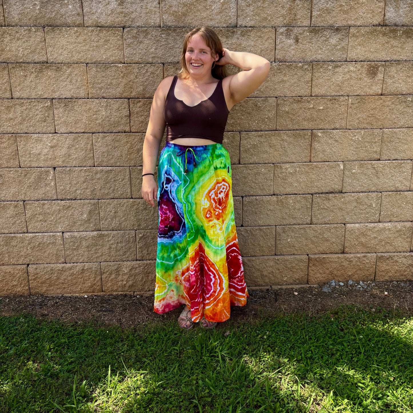 Take-Out Skirt | Rainbow – Hand-dyed Skirt for Women with Pockets