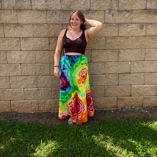 Take-Out Skirt | Rainbow – Hand-dyed Skirt for Women with Pockets