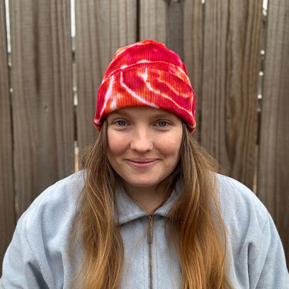 Warm Energy Ribbed Tie Dye Beanie