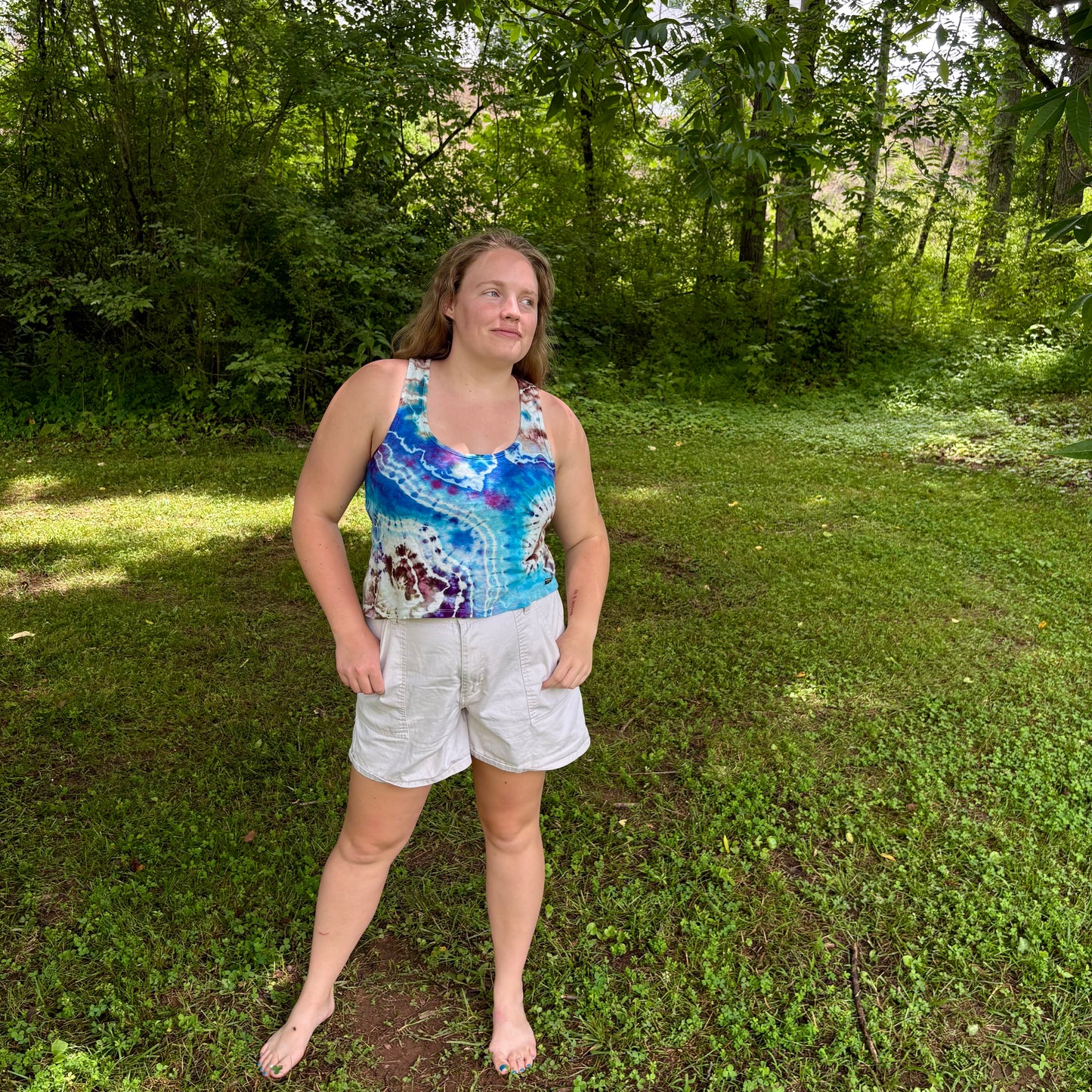Women's Relaxed Hemp Cropped Tank | Hand-Dyed Organic Cotton