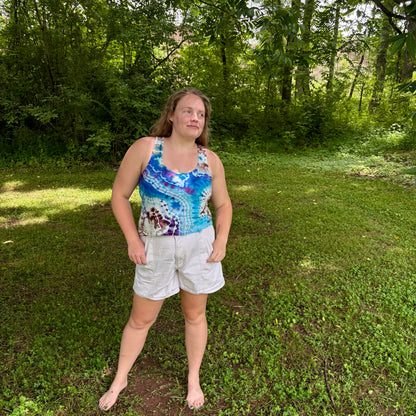 Women's Relaxed Hemp Cropped Tank | Hand-Dyed Organic Cotton
