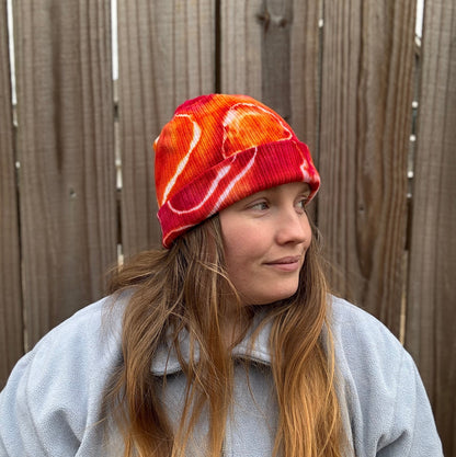 Warm Energy Ribbed Tie Dye Beanie