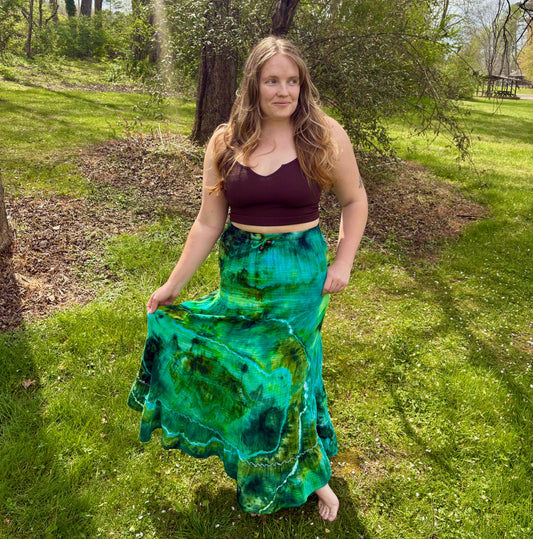 Take-Out Skirt | Tie Dye Skirt for Women - Flowy Summer Skirt with Pockets