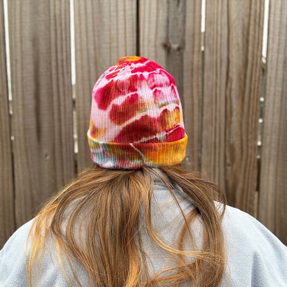Warm Energy Ribbed Tie Dye Beanie