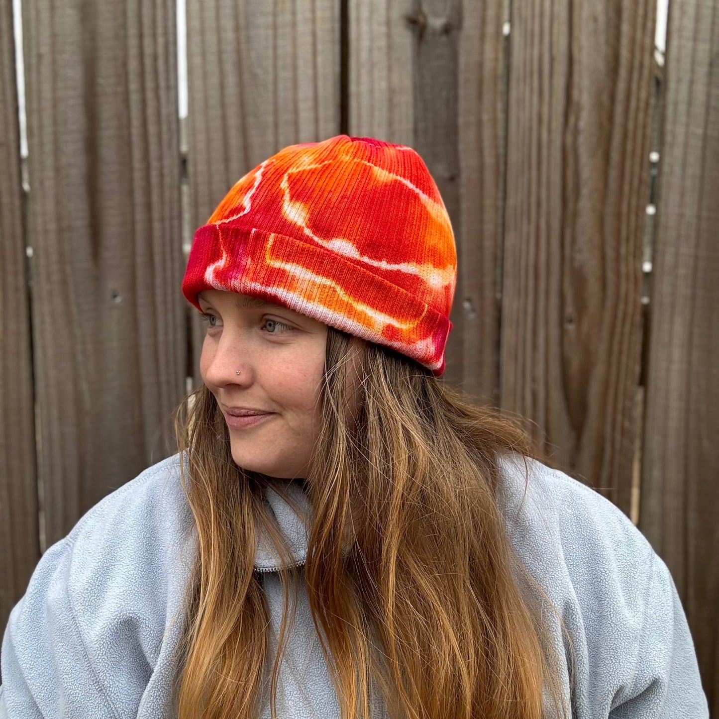 Warm Energy Ribbed Tie Dye Beanie