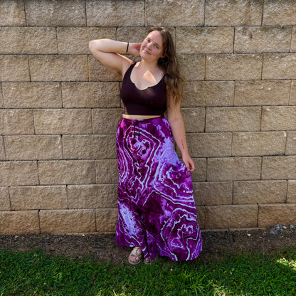 Take-Out Skirt | Grape Goddess – Hand-dyed Skirt for Women with Pockets