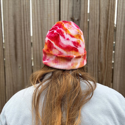 Warm Energy Ribbed Tie Dye Beanie