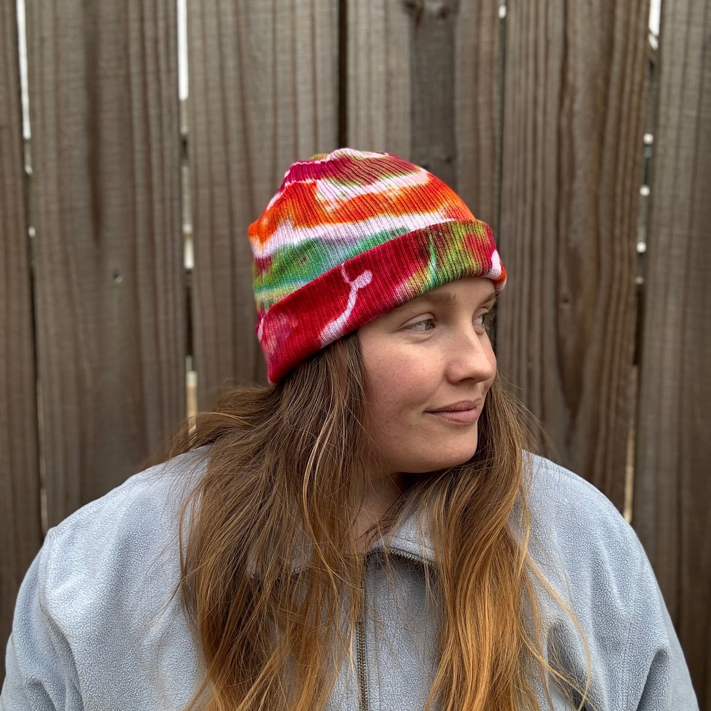 Warm Energy Ribbed Tie Dye Beanie
