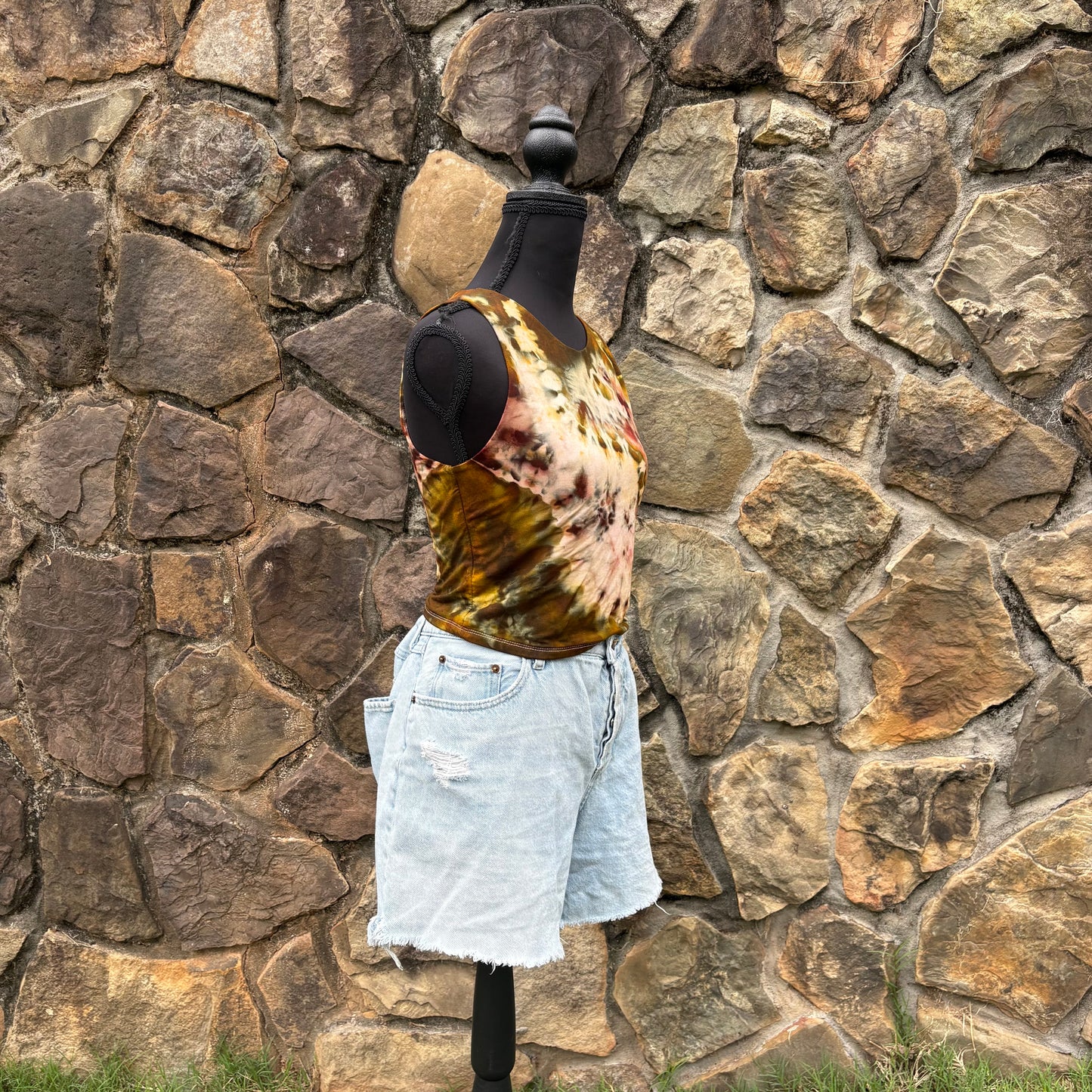 Women's Fitted Rayon Cropped Tank | Hand-Dyed River Apparel