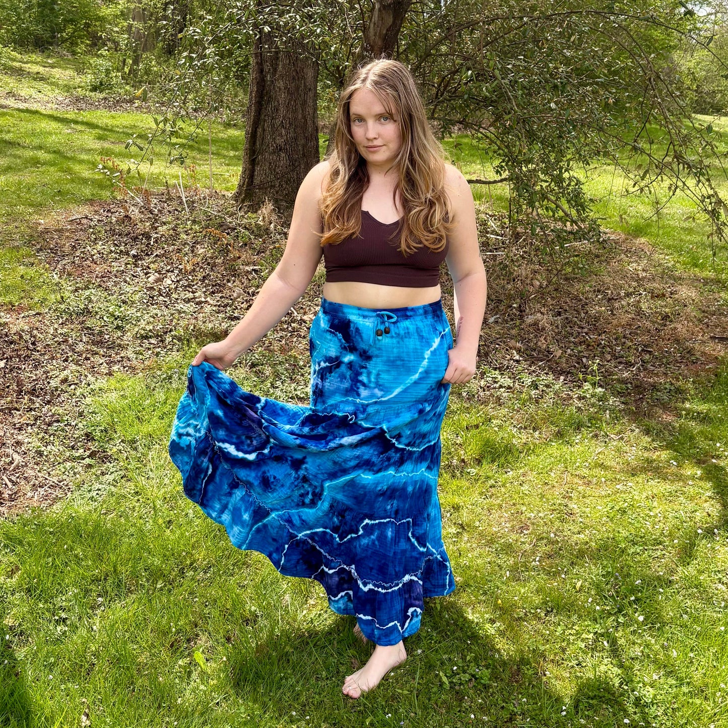 Take-Out Skirt | Tie Dye Skirt for Women - Flowy Summer Skirt with Pockets