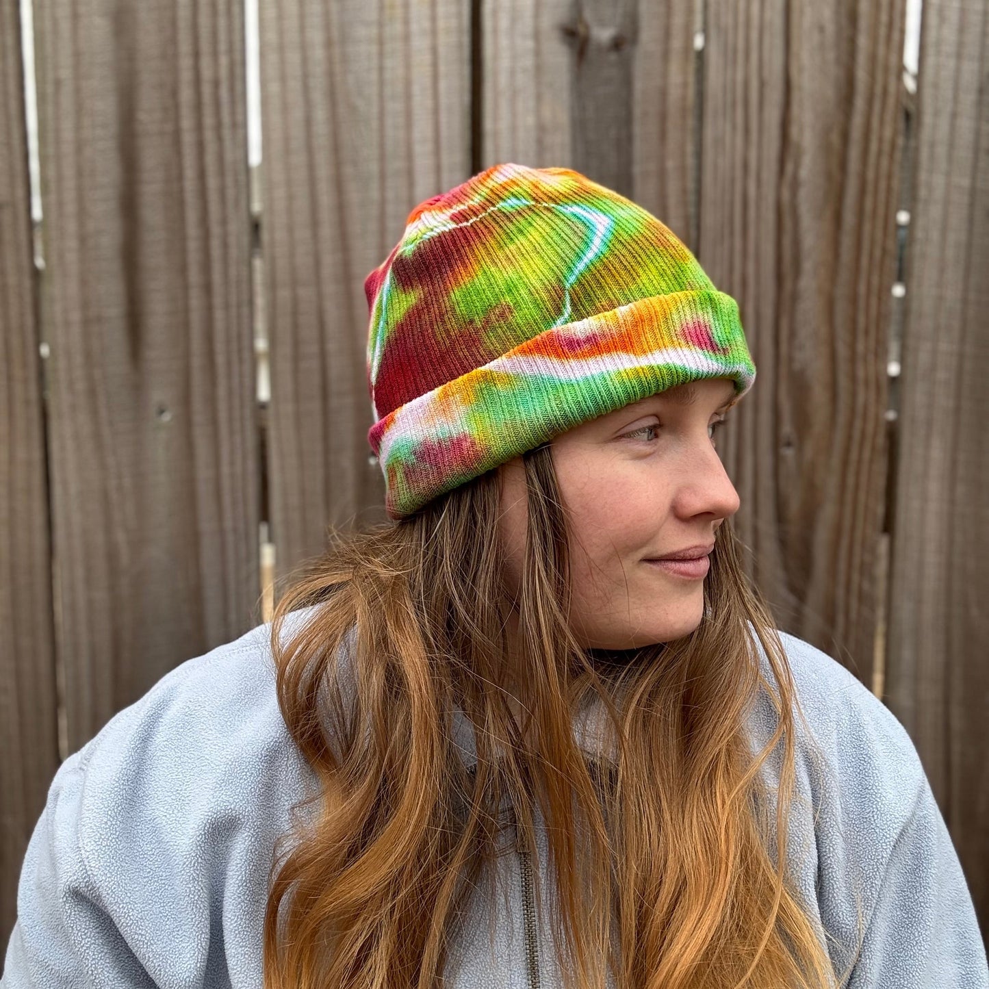 Rare Color Stories Ribbed Tie Dye Beanie