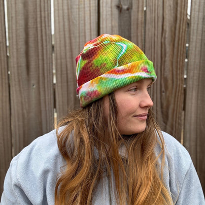 Rare Color Stories Ribbed Tie Dye Beanie