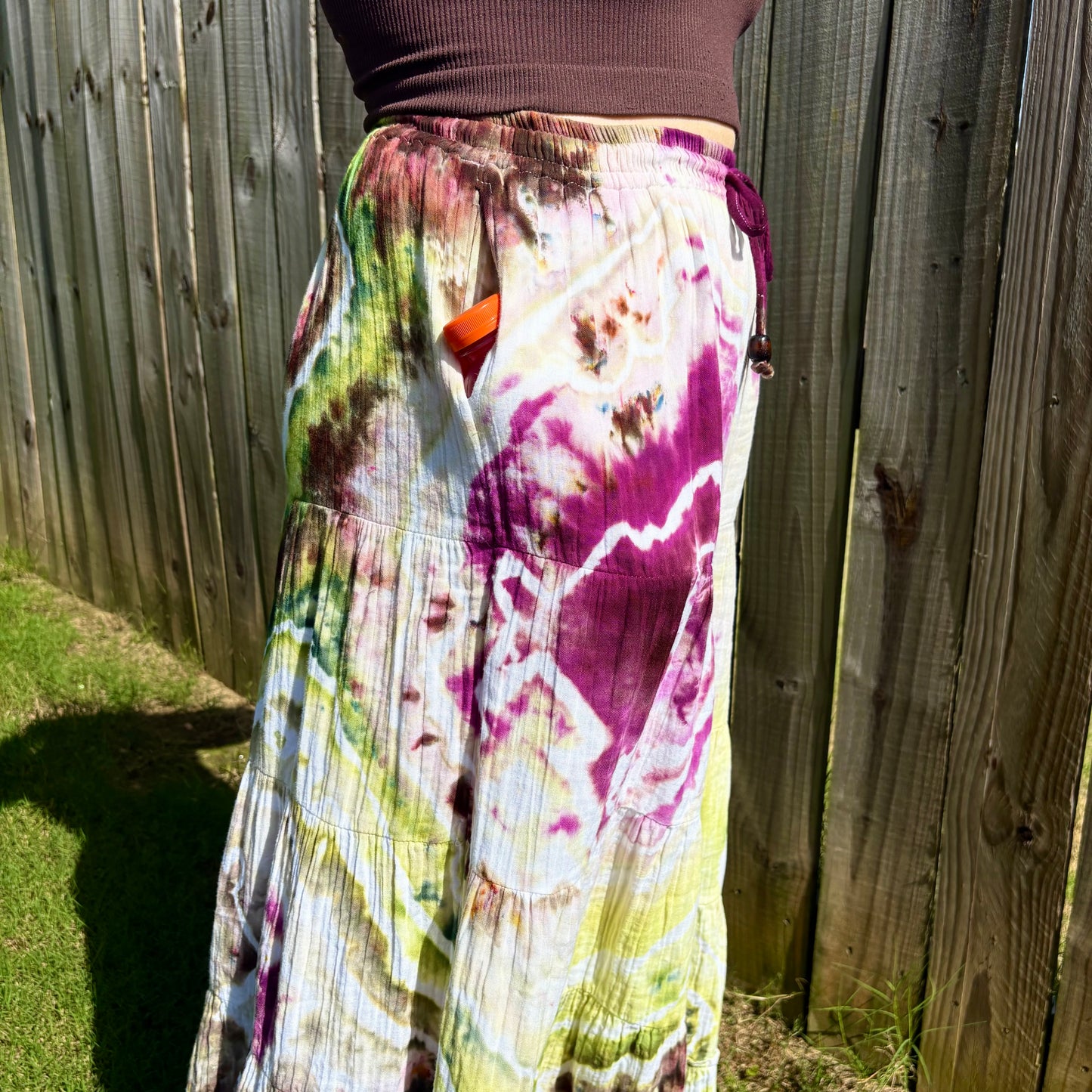 Take-Out Skirt | Grape Goddess – Hand-dyed Skirt for Women with Pockets