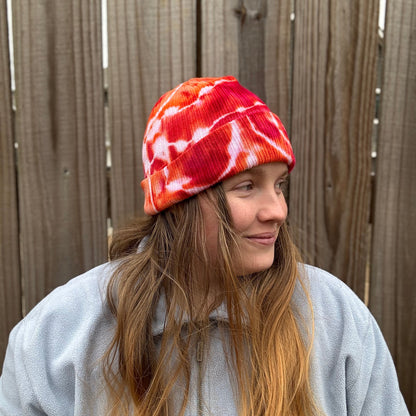 Warm Energy Ribbed Tie Dye Beanie