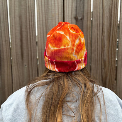 Warm Energy Ribbed Tie Dye Beanie