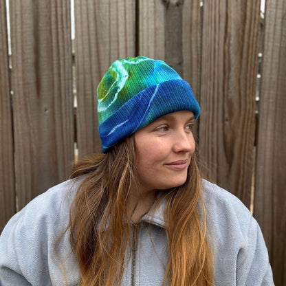 Cool Energy Ribbed Tie Dye Beanie