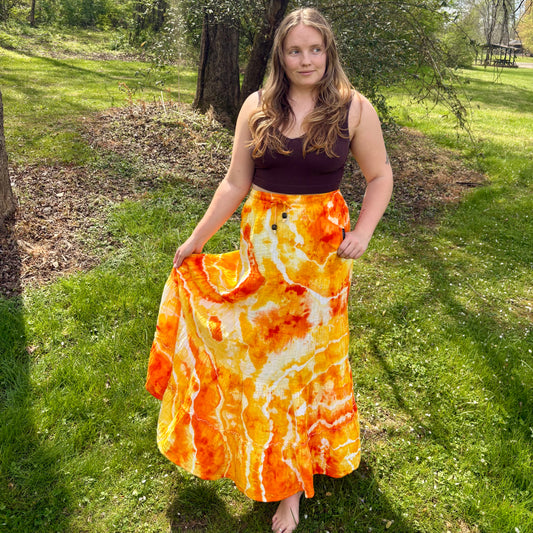 Take-Out Skirt | Tie Dye Skirt for Women - Flowy Summer Skirt with Pockets