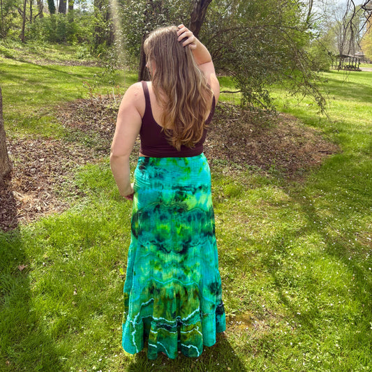 Take-Out Skirt | Tie Dye Skirt for Women - Flowy Summer Skirt with Pockets