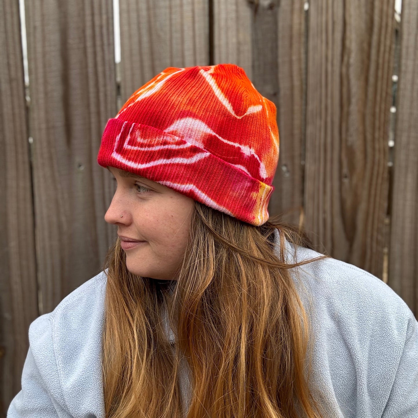 Warm Energy Ribbed Tie Dye Beanie