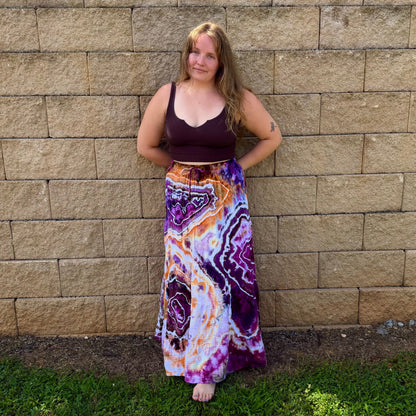 Take-Out Skirt | Purple & Brown – Hand-dyed Skirt for Women with Pockets
